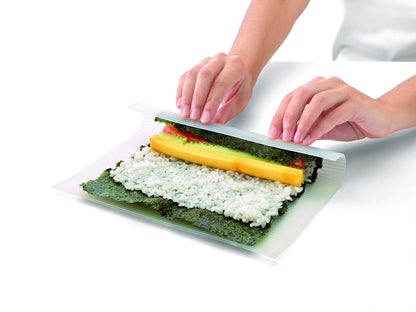 Lékué Silicone Makisu Sushi Rolling Mat | Platinum Silicone Non-Stick Maki Sushi Roller | Japanese Cooking Accessory | Use to Make California Rolls, Tamagoyaki & More | Dishwasher Safe