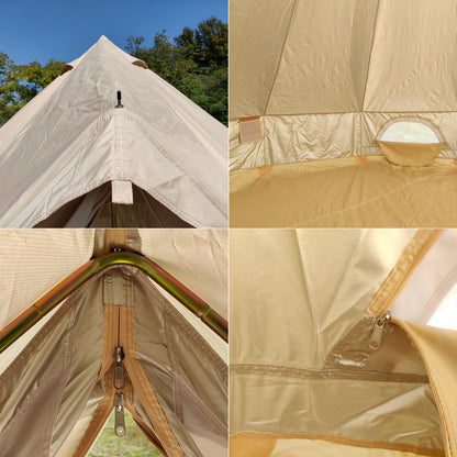 Outdoor Waterproof Anti-UV 300D Oxford Cloth Bell Tent Portable Family Camping Yurt (Diameter 4 Meter)