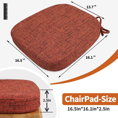 2.5" 16.5" 16", 4 SINOSSO Thickened Dining Chair Cushions, Soft Blended High Density Support Foam Kitchen Seat Cushions