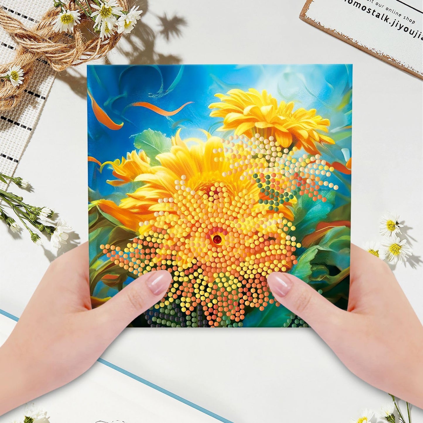 ycyingcheng Diamond Painting Greeting Cards, 5D Rhinestone Art Greeting Card for Holidays Festival Craft Gift Your Girlfriend Birthday Card Christmas Cards (DP054)