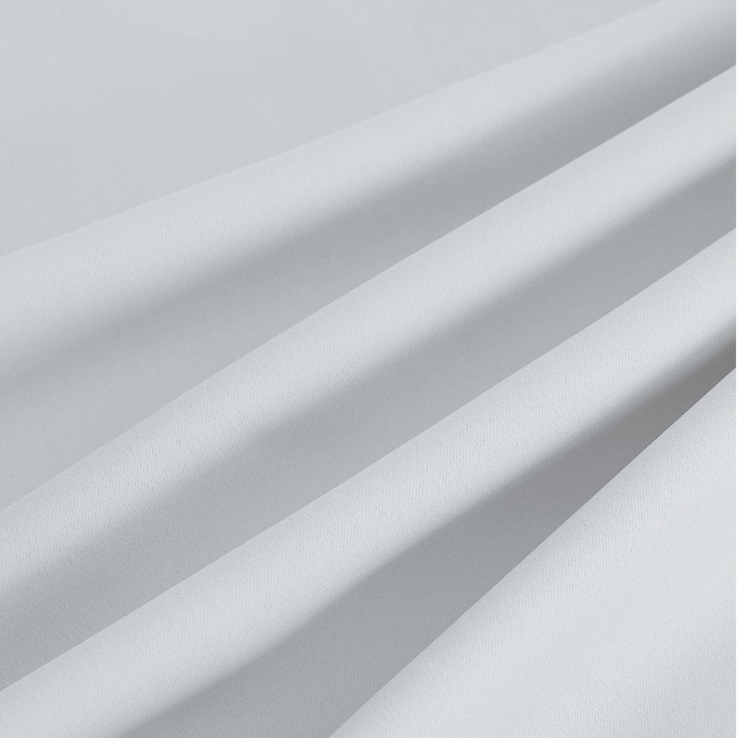 NICETOWN Room Darkening Curtains - Elegant Greyish White Drapery Panels, 52"W x 84"L
