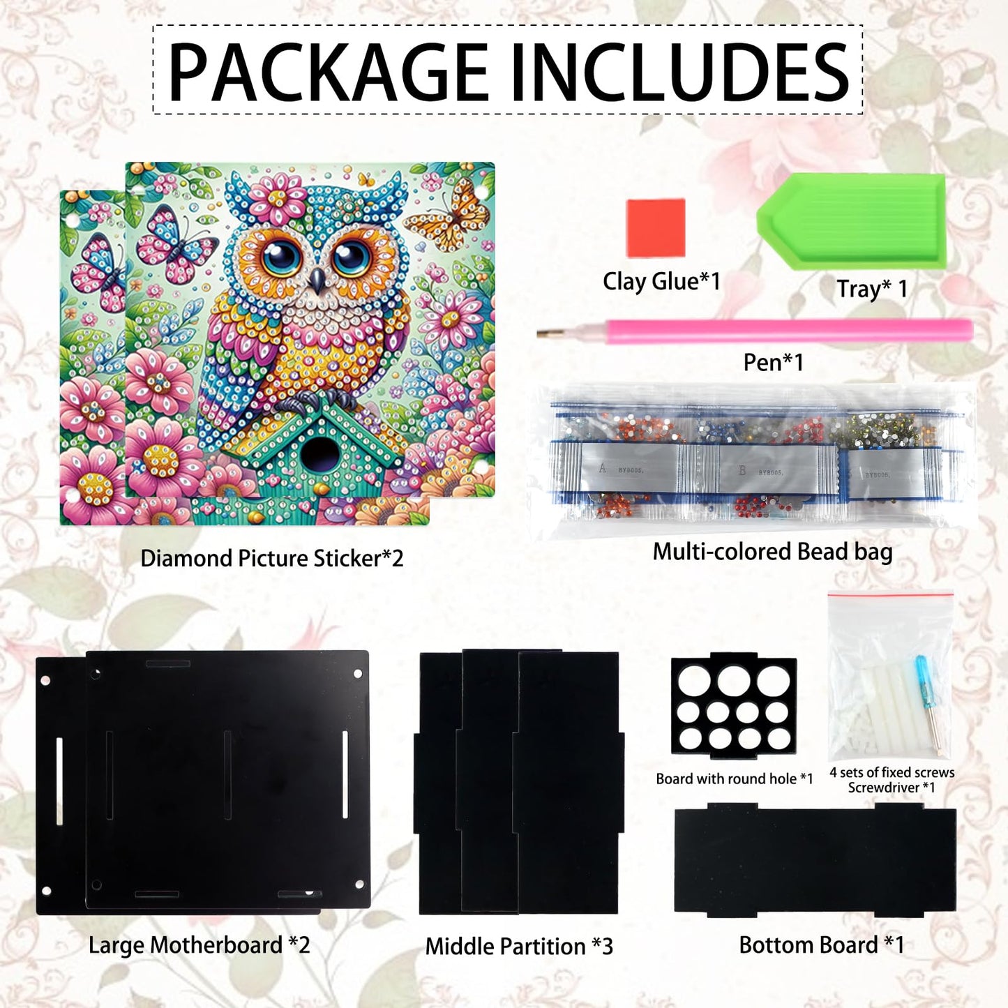 AiYuanzsh DIY 5D Diamond Painting Pen Holder – Cute Wise Owl Diamond Art Painting Pen Holder, Decorative Pencil Organizer