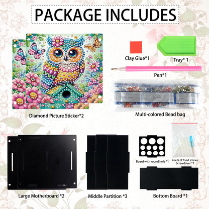AiYuanzsh DIY 5D Diamond Painting Pen Holder – Cute Wise Owl Diamond Art Painting Pen Holder, Decorative Pencil Organizer