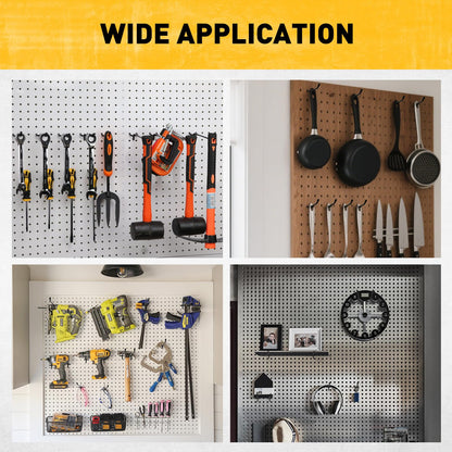 ELEAD 66-Piece 2/4/6 Inch Extra Thick Pegboard Hooks, Heavy Duty Peg Board Organizer Accessories, Peg Board Tool Hangers Fit for 1/4" Pegboard Hanging Tools Garage, Workshop, and Craft Storage