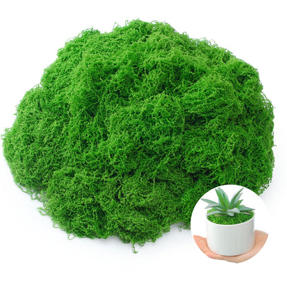Suncalla Green Artificial Moss for Crafts 43.32oz/2.7lb Fake Green Moss Faux Grass for Potted Plants Indoor Bulk Large Capacity Fairy Garden DIY Decoration Model Making Walls Table Decors Home