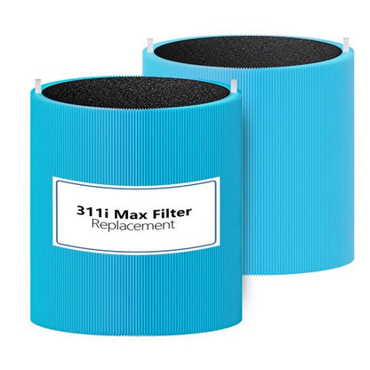 Blue Pure 311i MAX AllergenBlock Replacement filter Compatible with Blueair 311i Max Air Purifier, H13 True HEPA with Activated Carbon Air Filter,Blue Pure F3MAX, Not for 311 i+ Max