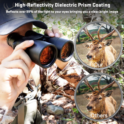 Eyeskey 15x56 ED Binoculars for Adults High Powered, Super Clear and Wide Field of View, Lightweight & Waterproof Binocular, Perfect for Hunting, Bird Watching, Wildlife