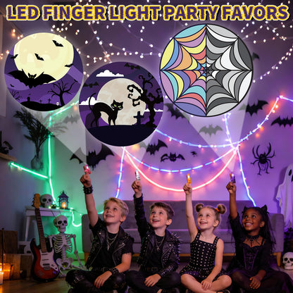 Sauyoza 36 Pack Gothic Party Favors LED Finger Lights, Wednesday Inspired Theme Birthday Goodie Bag Stuffers, Classroom Treasure Box Rewards, Halloween Party Supplies for Boys & Girls