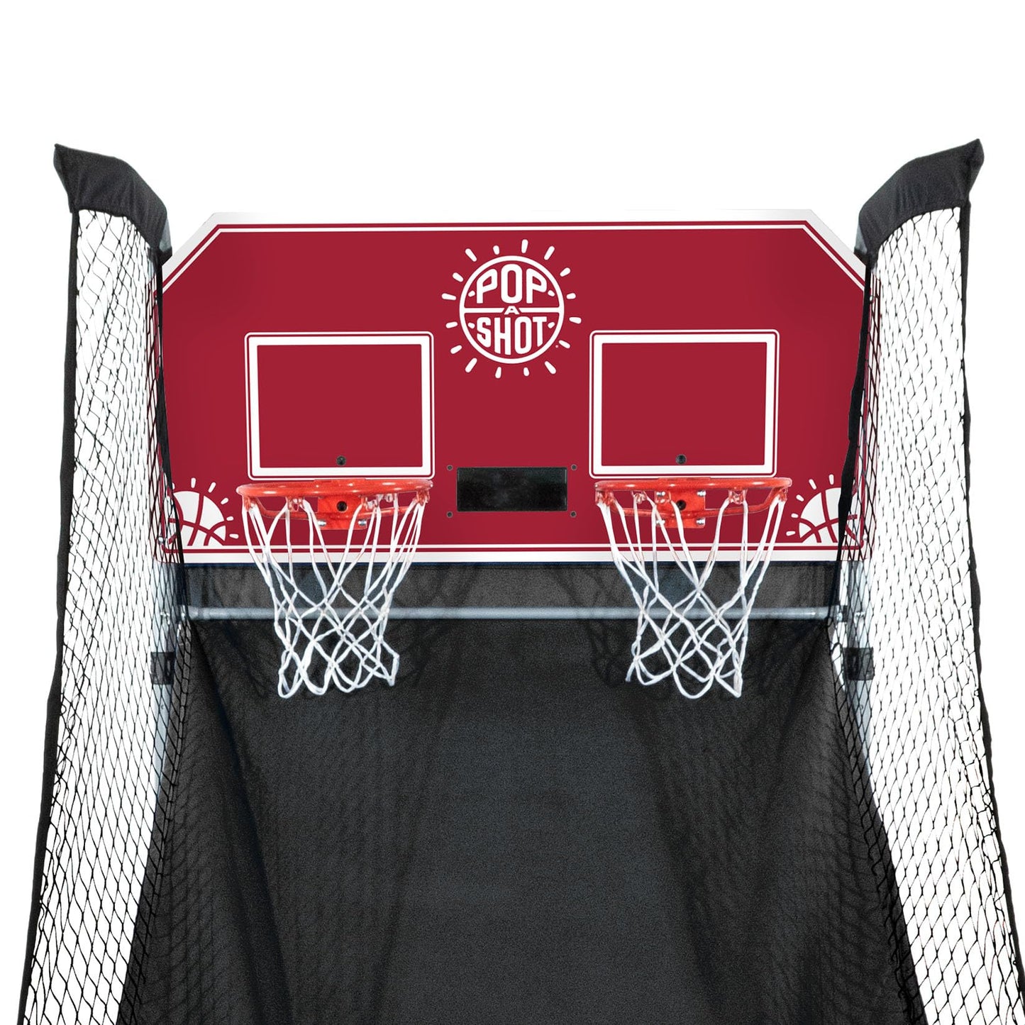 Pop-A-Shot - Home Dual Shot | Arcade Basketball Fun at Home | Infrared Sensor Scoring | 16 Game Modes | 7 Balls | Foldable Storage | for All Players (Red)