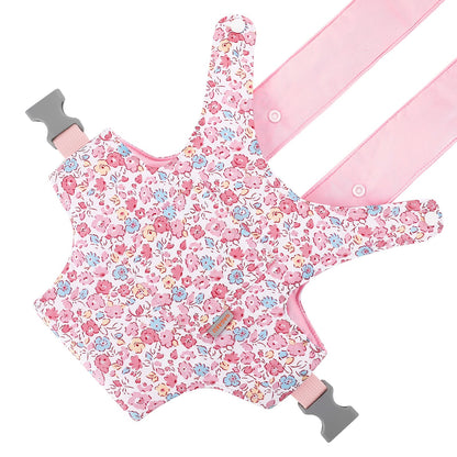 GAGAKU Baby Doll Carrier Stuffed Animal Carrier for Girls Doll Accessory Adjustable Straps for 12 to 20 inch Reborn Baby Dolls - Pink Flowers