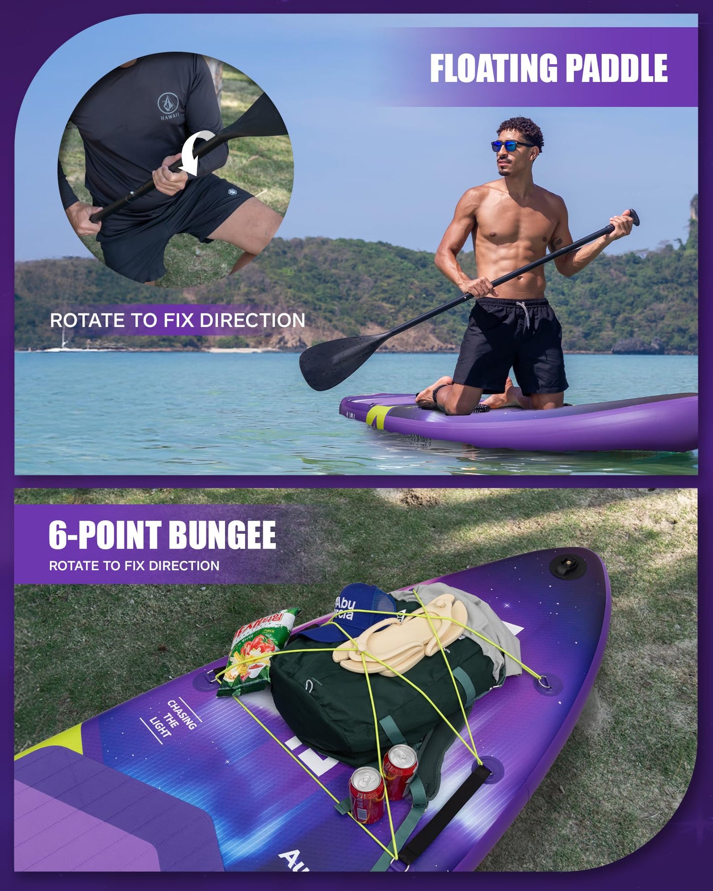 DAMA Extra Wide All-Around Stand Up Paddle Board, 450 lbs Capacity, Stable Design for Beginners, for 2+1 People and Pets, 11'6" x 34" x 6", Family Use on Lakes, Rivers and Coastal Waters