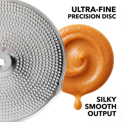 Premium 4-Disc Stainless Steel Food Mill – Ergonomic Rotary Hand Crank for Tomato Sauce, Canning, Applesauce, Baby Food, Mashed Potatoes, Puree & Jams