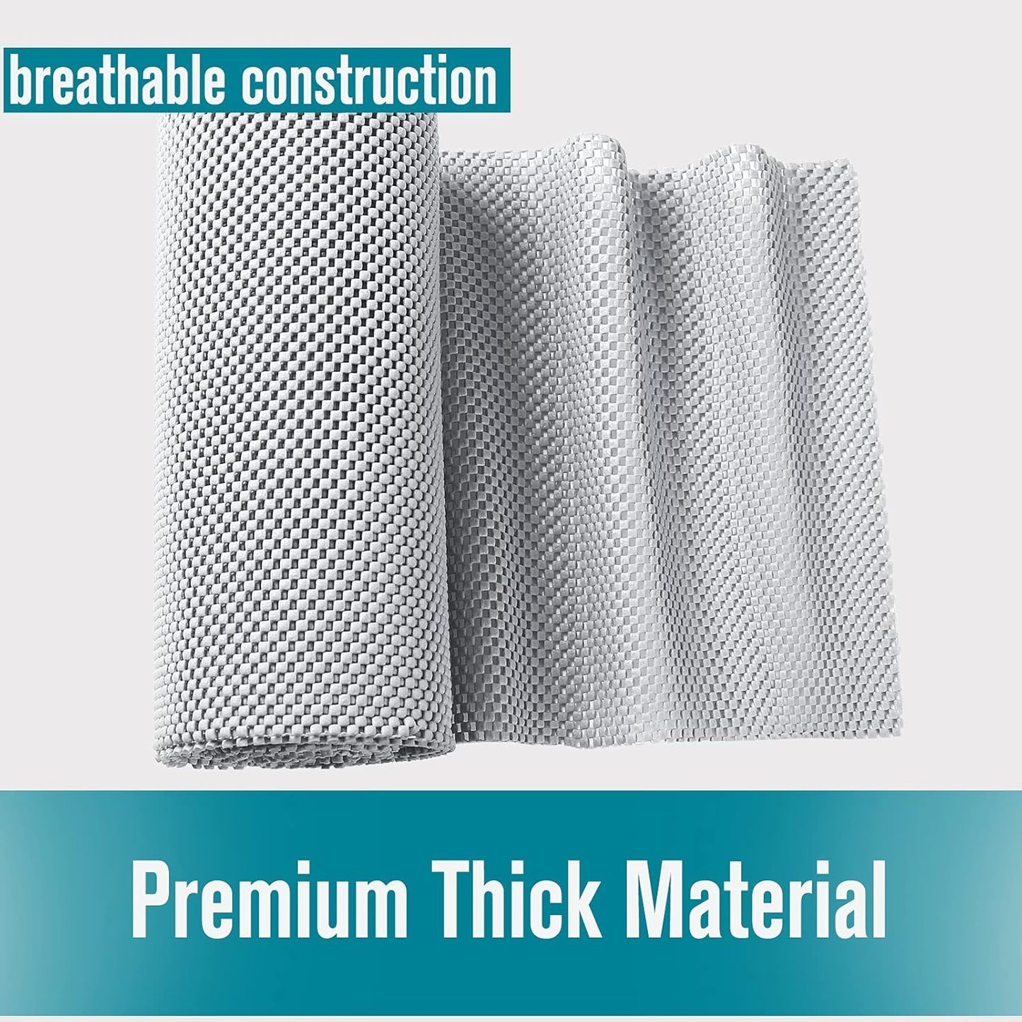 Shelf Drawer Liner Non-Adhesive, Non-Slip Durable Size 17.7 Inches X 10 Feet for Kitchen and Desks