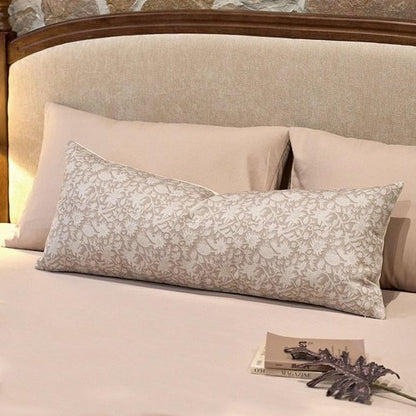 Amor Virisso Floral Throw Pillow Covers 14x36 Couch Pillows for Living Room Decorative Accent Pillow Covers Block Print Farmhouse Neutral Pillow Covers Sofa Pillows 1PC, Cream Oatmeal