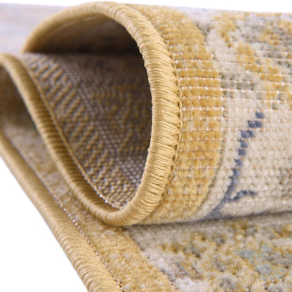 Unique Loom Whitney Collection Traditional Border Area Rug (8' 0 x 10' 0 Rectangular, Tuscan Yellow)
