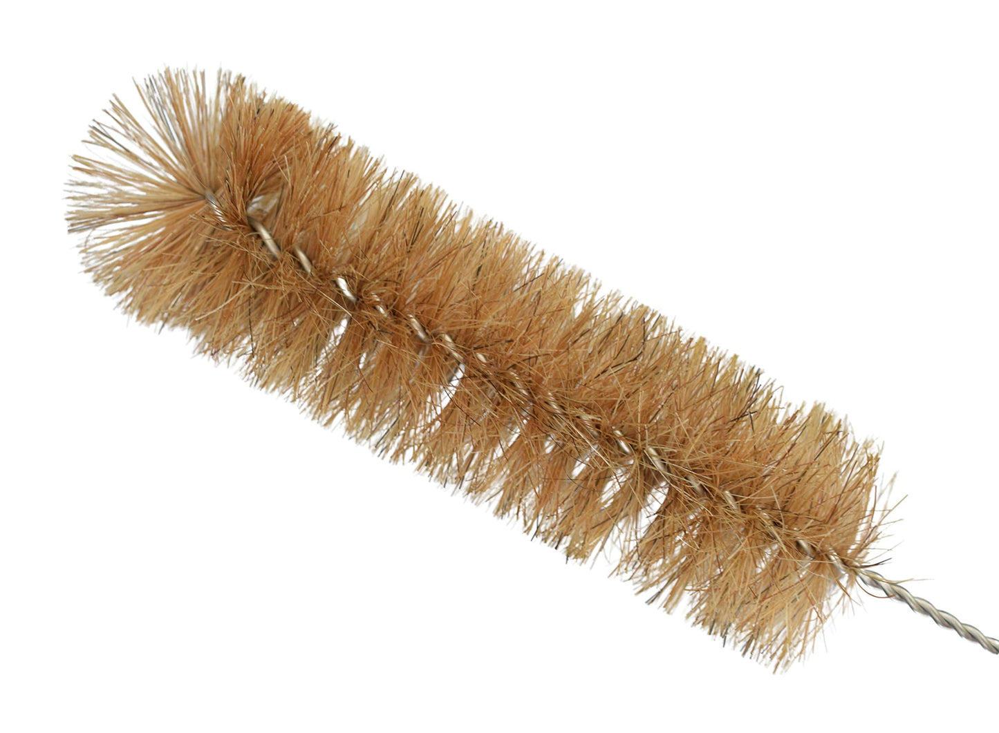 EISCO 12PK Bristle Cleaning Brushes with Fan-Shaped Ends, 11.25" - Twisted Stainless Steel Wire Handle - Ideal for 1.2" - 1.4" Diameter Tubes, Bottles, Flasks, Cylinders, Jars, Vases, Cups