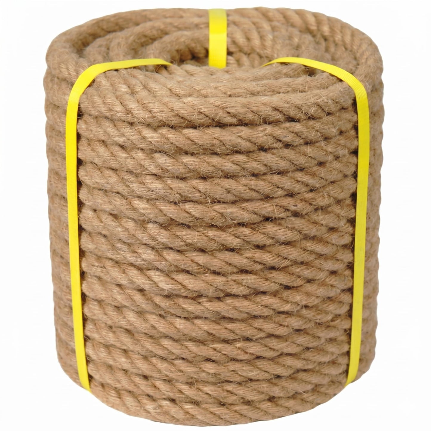 Hemp Rope - 3/4 Inch × 100 Feet - Natural Jute Twisted Manila Rope for Crafts, Hammock, Railing, Decorating