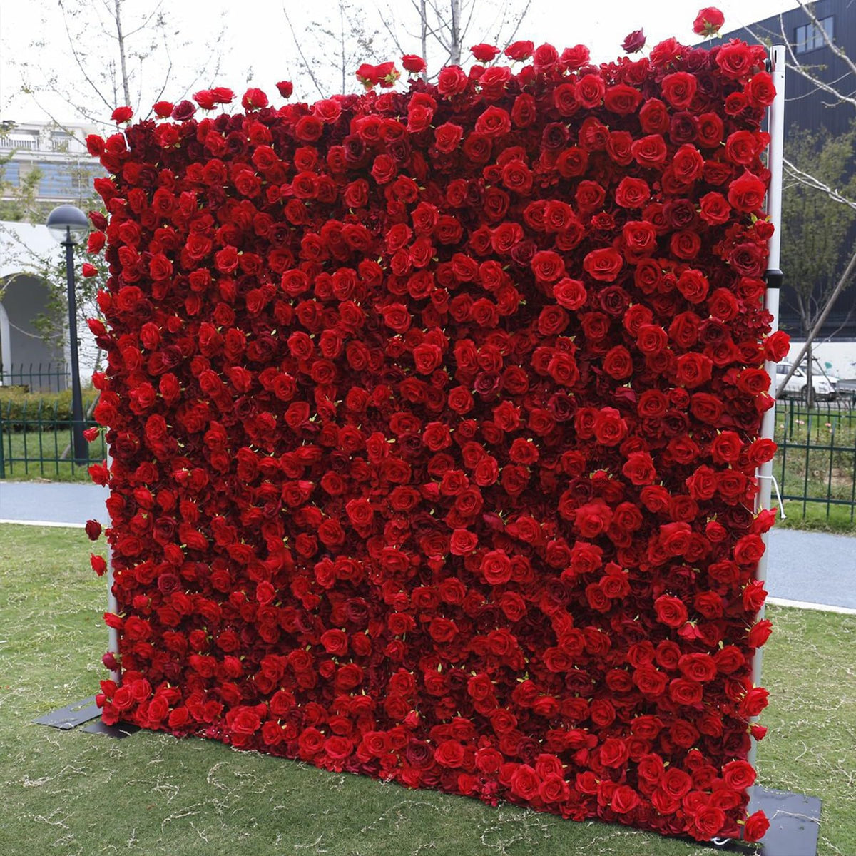 Somsiwey Artificial Flower Wall Panels, Elegant 5D Silk Rose Peony Flower Wall Backdrop Fake Flowers Wall Panel for Party Wedding Baby Bridal Shower Event Photo DIY
