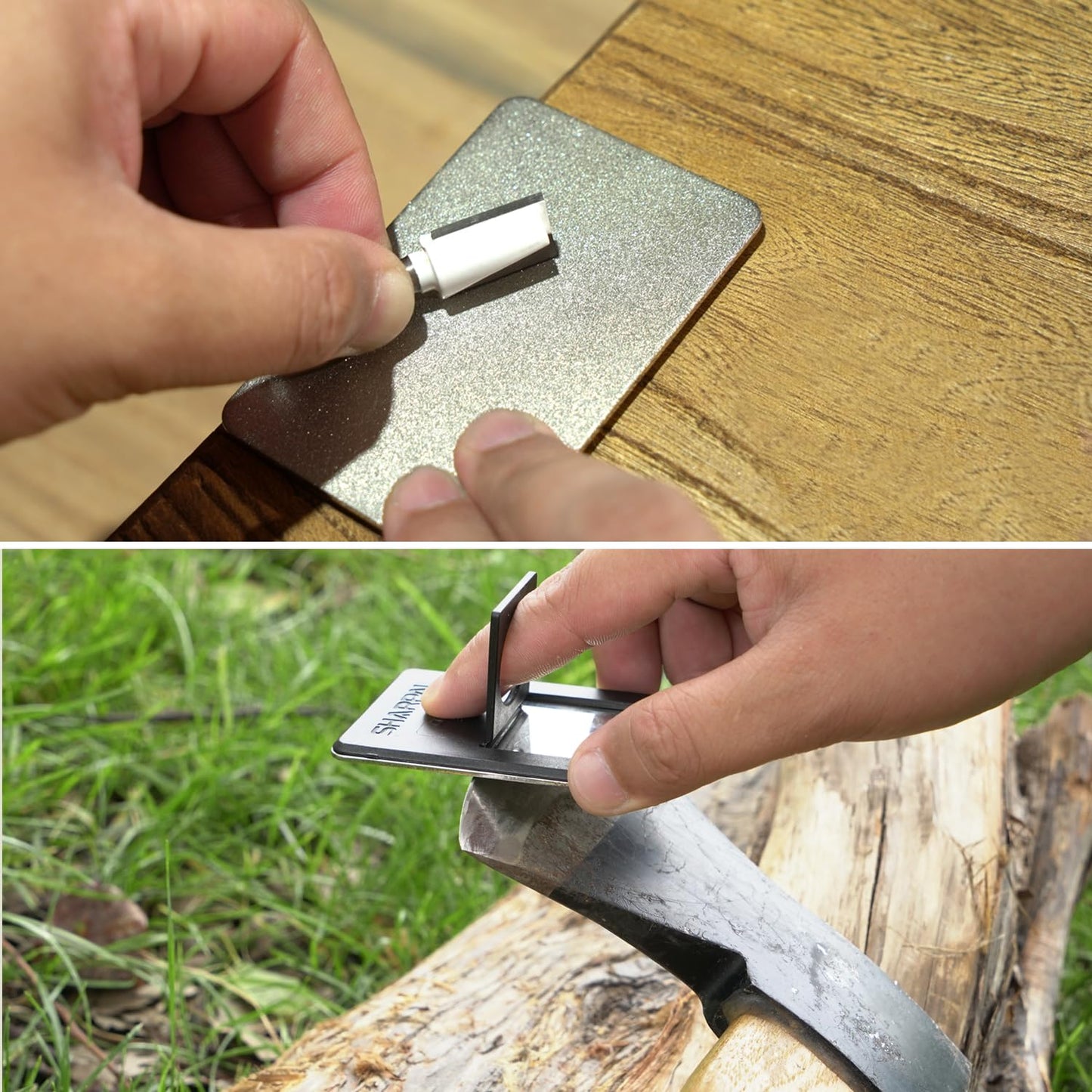 SHARPAL 116N Pocket Diamond Sharpening Card, Coarse(325)/Medium(600)/Fine(1200) Grit, Portable Multi-Tool Kit for Garden Tools, Survival Knives, Files & Blades Mothers Day Gifts