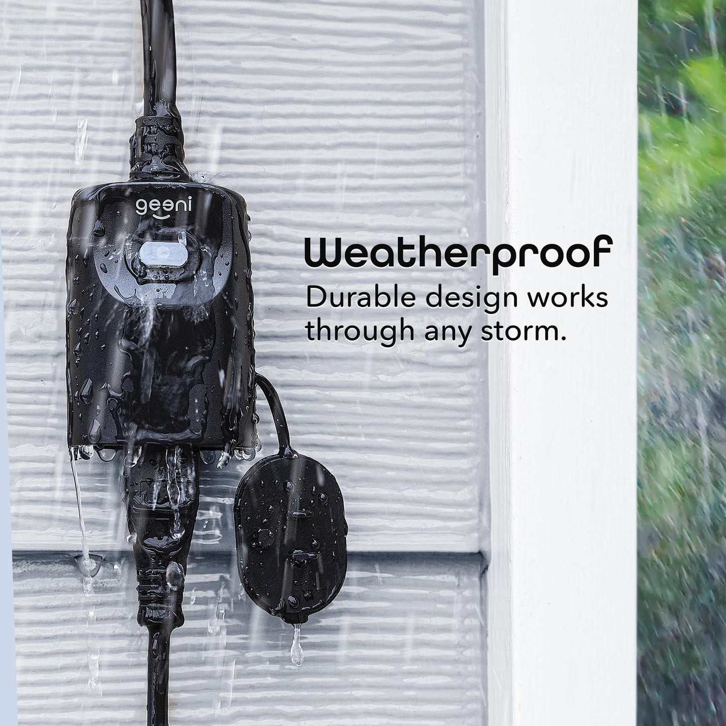 Geeni Outdoor Duo Wi-Fi Smart Plug, Weatherproof Dual Socket, Wireless Remote Control, Works with Alexa & Google Home, 2 Outlets