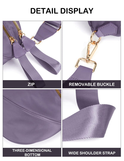 Spacious Nylon Crossbody Bag Bum Bag Handbags Wallets Purses Trendy Shoulder Bag for Women