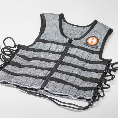 Hyperwear Hyper Vest PRO Adjustable Weighted Vest for Men and Women — Running, Walking, HIIT, Bone Density & Osteoporosis Exercise — No-Bounce Steel Micro-Weights, Slim Fit - Small Size, Gray, 10 lb