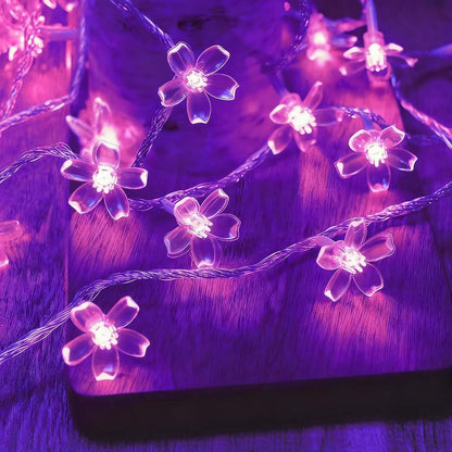 15FT 30LED ITICdecor Flower String Lights Fairy Lights Battery Operated Indoor&Outdoor Twinkle Lighting Bedroom Decor