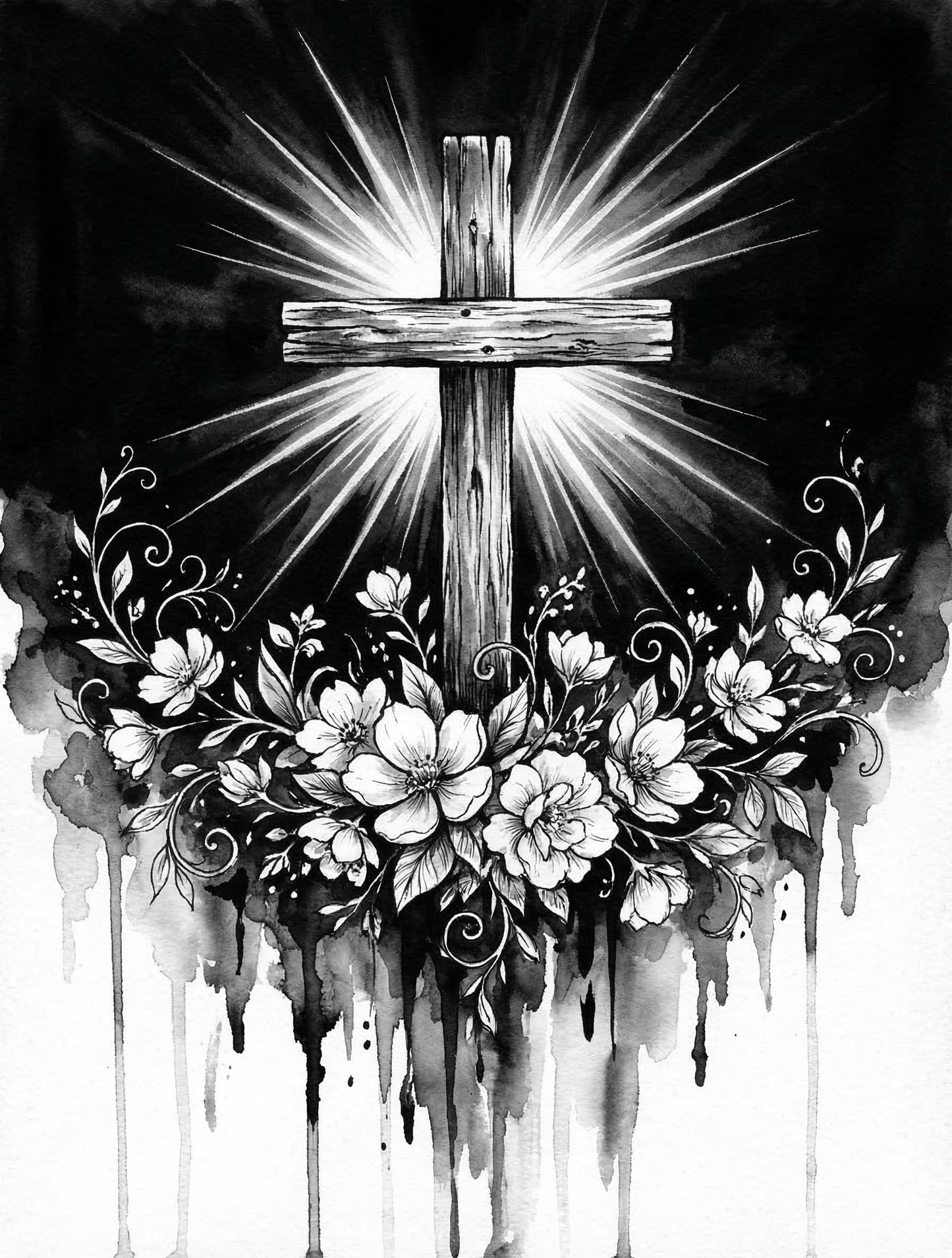 On The Dot Art Dot Painting Kit for Adults |Faith in Bloom Christian Cross 13x17 Canvas with Dual Tip Marker|Activity Alternative to Diamond Painting|No Tiny Pieces No Mess Floral Faith Frameable Gift