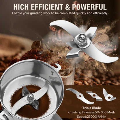Kymucolvin Electric Grain Mill Grinder-1000g 110V 3500W Performance Grain Mill,Suitable For Kitchen, Household,Commercial Use of Crushing Dry Grains,Spices,Herbs,Coffee,Corn,Pepper Grinder. (1000g)