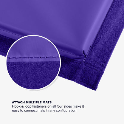 We Sell Mats Gymnastics Mat, Folding Tumbling Mat, Portable with Hook & Loop Fasteners