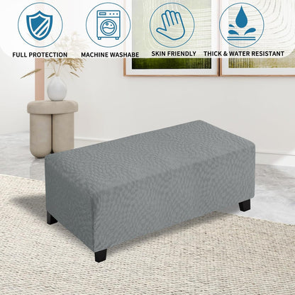 2026 (L:45"-56") ZNSAYOTX Rectangle Ottoman Cover Super Stretch Soft Footrest Slipcover Form Fit, Universal Folding