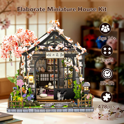 Book Nooks for Adults, DIY Miniature Dollhouse Book Nook Kit, Teens and Beginners, Japanese BookNook, Model Kits Craft Kits for Adults Teens & Book Lovers