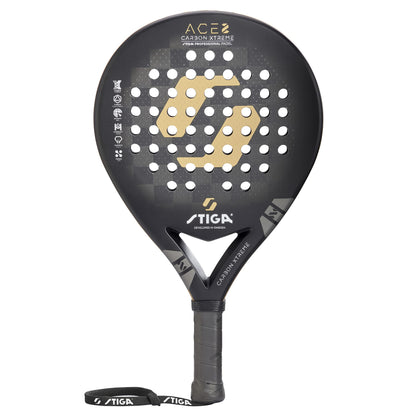 STIGA ACE 2 Padel Racket | Carbon Xtreme for Durability, Speed & Control - Paddle Ball Racquet for Maximum Performance - Competition Approved - Designed in Sweden