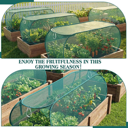 Threehoney 4 35'' 14'' 16'' Pcs x x Pop up Garden Mesh Plant Cover Outdoor Plant Protector Garden Row Raised Bed Cover