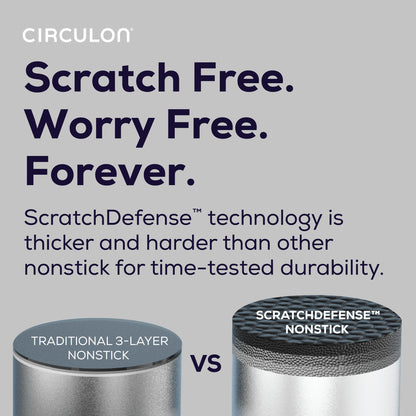 Circulon A1 Series with ScratchDefense Technology Nonstick Induction Frying Pan/Skillet, 12 Inch, Graphite