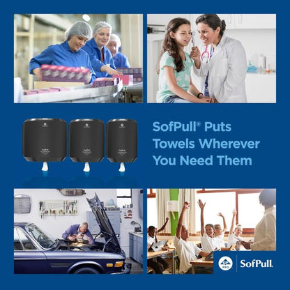 Georgia-Pacific SofPull Junior Centerpull Premium Paper Towel by GP PRO, Georgia-Pacific, White, 28125, 8 Rolls Per Case