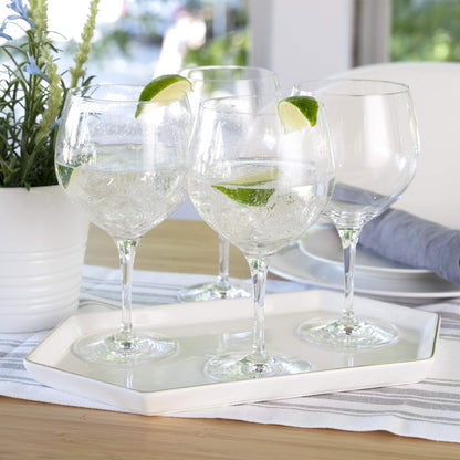 Spiegelau Gin and Tonic Glasses Set of 4, Crystal Balloon Cocktail Glasses for Gin Drinks, Spritzers and Mocktails, European-Made Glassware for Home Bar, Kitchen and Outdoor Party, 21 oz