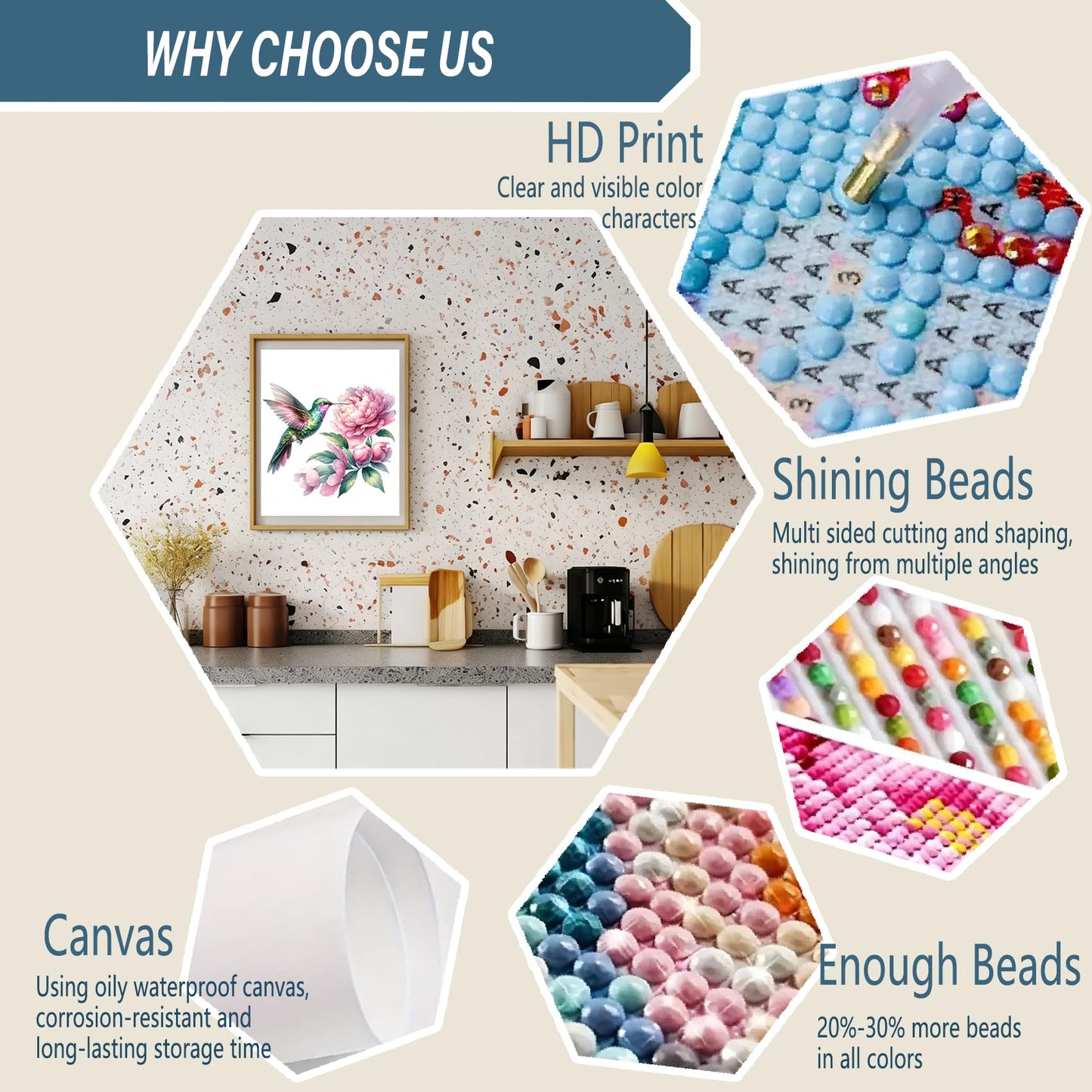 Qykwz 2 Pcs Spring Hummingbird Diamond Painting Kits for Adults, Farmhouse Peony Lilac Flower Hummingbird Diamond Art Kits, DIY Full Drill Gem Art Kit for Home Wall Decor, 9.8x11.8 Inch