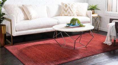 Unique Loom Del Mar Collection Area Rug - Abigail (10' x 13' Rectangle, Terracotta/ Red)