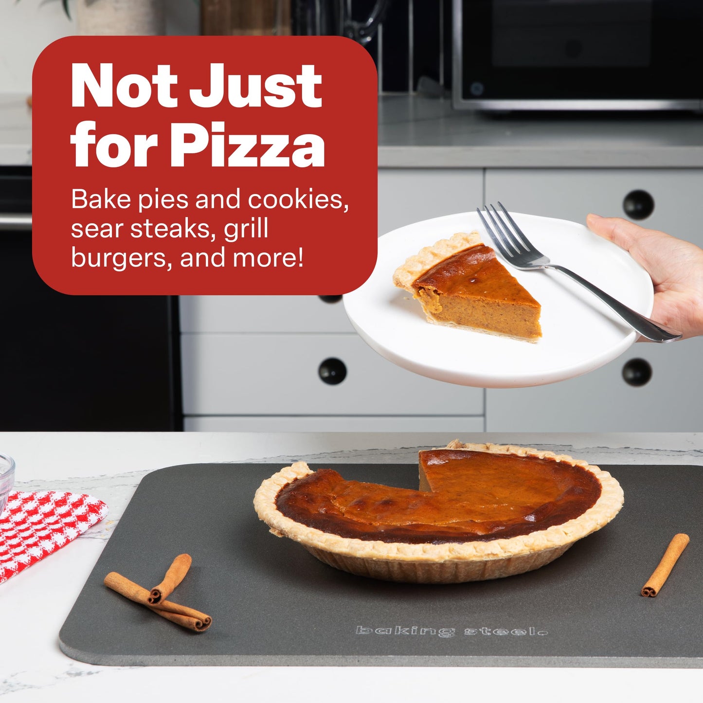 The Original Baking Steel® — Made in USA Since 2012 | 14"x16"x¼" Ultra-Conductive Pizza Steel for Oven & Grill | Pre-Seasoned, Crack-Proof