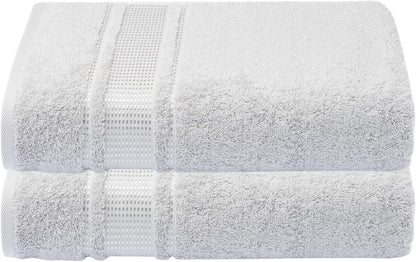 2 100% 28 55 Melissa Linen, Piece, Silver Light Grey Bath Towels, Turkish Cotton Bath Towels for Bathroom, Absorbent