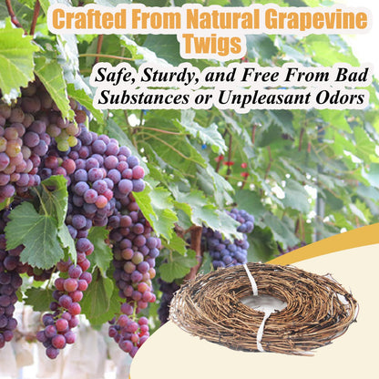 15 Feet Grapevine Garland DIY Crafts Natural Grapevine Twig Vines, 3 PCS Vines Garland Wreaths for Wedding Christmas House Holiday Door Vase Wall Decor