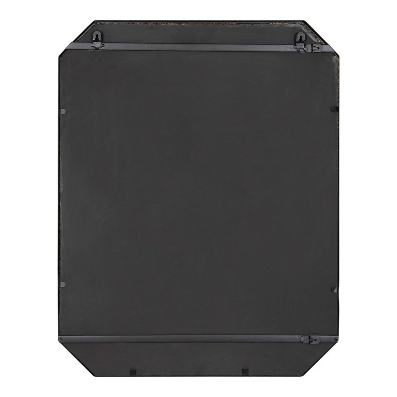 Kate and Laurel Keyleigh Modern Glam Geometric Shaped Metal Accent Wall Mirror, Black