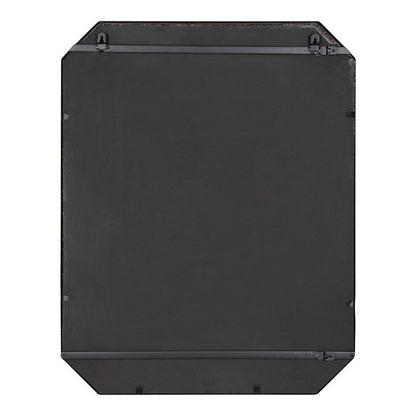 Kate and Laurel Keyleigh Modern Glam Geometric Shaped Metal Accent Wall Mirror, Black