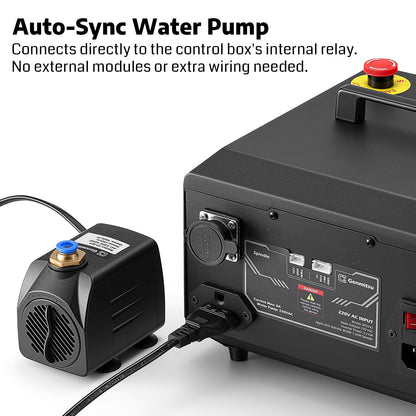Genmitsu CNC Spindle Motor Kit, 2.2KW, Water Cooled Spindle Motor, 24000 RPM ER11 Collet with Pre-Wired VFD Inverter Box & Pump - 4 Bearing Precision Motor for CNC Router Machine Engraving
