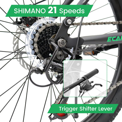 KIAPALNO 27.5 Inch Mountain Bike, Dual Full Suspension 21 Speed Womens Mens Mountain Bikes, Commuter Bike with Carbon Steel Frame and Dual Disc Brakes