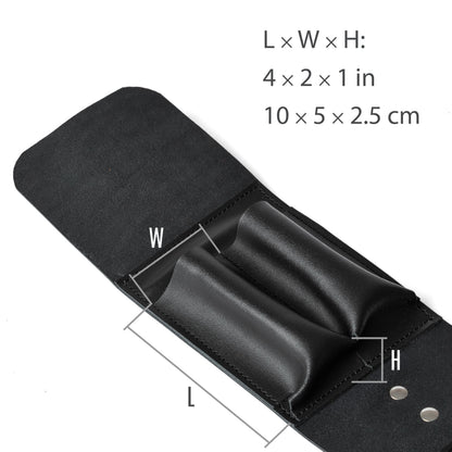 Leather Folding Knife Display Case Organizer for 4 Pocket Knives Case, Folding Knives Storage Holder, Knives Collection Pouch Bag VB4BL