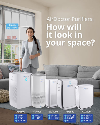 AIRDOCTOR AD3500 Air Purifier with additional VOC & Pre Filter Bundle
