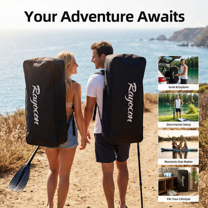Inflatable Stand Up Paddle Board 11'×34" Extra Wide SUP, Ultra-Stable for Adults & Dog, 450lbs, Dual Chamber Pump, Fiberglass Paddle, Military Grade Dual Layer, Deep Sea Gradient Design