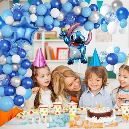 Cartoon Birthday Decorations, Blue Balloons Arch Kit, Theme Party Decorations Supplies for Theme Birthday Decoration